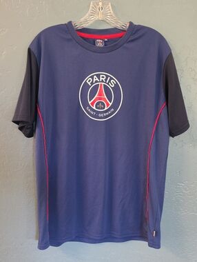 Paris Saint-Germain Navy Soccer Tee with Red Accents